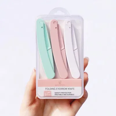 Eyebrow Shaving Folding Razor Set